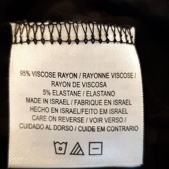 Tahari Black and Gray Tie Dye Cuff Sleeve Tee Shirt - Picture 7 of 8